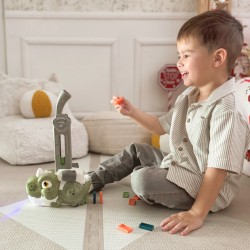 WOOPIE Elektryczna Ciuchcia Lokomotywa do Klocków Domino Dinozaur Pomarańczowy -  8 szt.