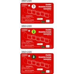MASTERKIDZ System do Montażu 5 Ściennych Tablic Edukacyjnych Flex - Gąsienica