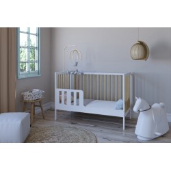 Łóżeczko niemowlęce 2w1 LUMI 120x60 z szufladą