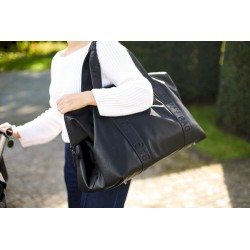 Childhome Torba Mommy Bag Signature Vegan Leather Black