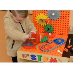 MASTERKIDZ Drewniany Warsztat XXL Montessori STEM z Narzędziami + Akcesoria