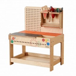 MASTERKIDZ Drewniany Warsztat Montessori STEM z Narzędziami + Akcesoria