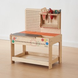 MASTERKIDZ Drewniany Warsztat Montessori STEM z Narzędziami + Akcesoria