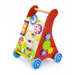 Pchacz panel edukacyjny Drewniany czerwony Viga Toys Montessori