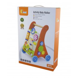 Pchacz panel edukacyjny Drewniany czerwony Viga Toys Montessori