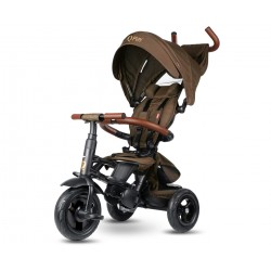 Qplay Rowerek Trójkołowy Rito Deluxe Rubber Brown