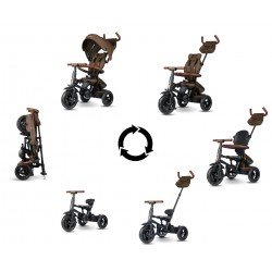 Qplay Rowerek Trójkołowy Rito Deluxe Rubber Brown