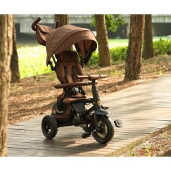 Qplay Rowerek Trójkołowy Rito Deluxe Rubber Brown
