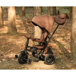 Qplay Rowerek Trójkołowy Rito Deluxe Rubber Brown