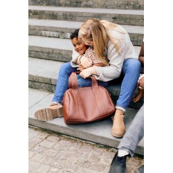 Childhome Torba do wózka Mommy Club Vegan Leather Dark Brown