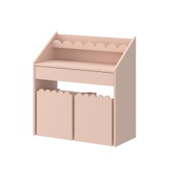 Kompaktowe Biurko Montessori dla Dzieci Book Nook Sunset – Drewniane Biurko z Półką 2–8 lat