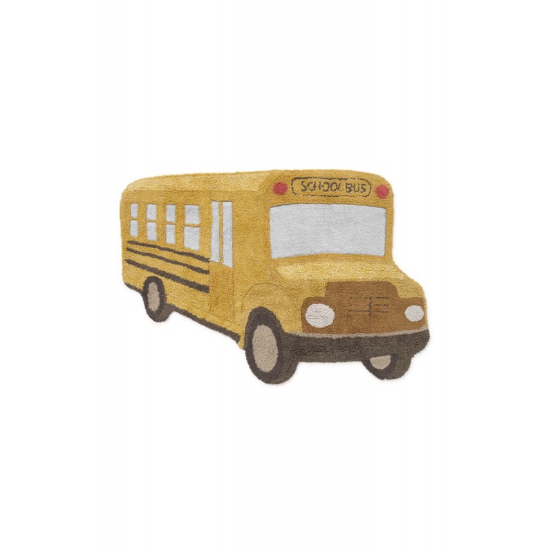 Dywan dziecięcy bawełniany “School Bus” Ø 130×90 cm – Lorena Canals RugCycled, okrągły, do prania