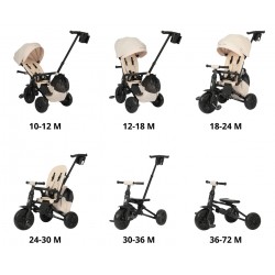 Qplay Rowerek Trójkołowy Nova Max Beige