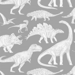 Tapeta Dino Szara dziecięca