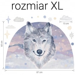 Naklejka do pokoju dziecka - Załóżkownik Wilk XL
