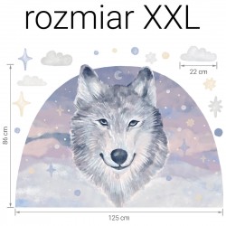 Naklejka do pokoju dziecka - Załóżkownik Wilk XXL