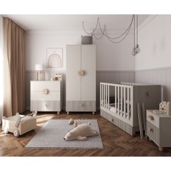 Komoda loft 3 szuflady kaszmir – do salonu i pokoju dziecka
