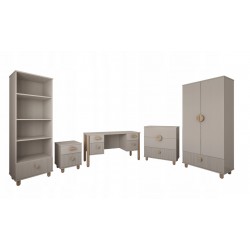 Szafka nocna LOFT kaszmir 57 cm z dwiema szufladami – stylowa do sypialni