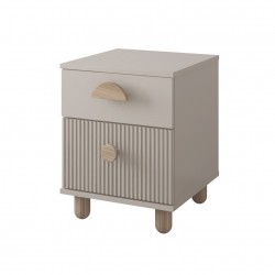 Szafka nocna LOFT kaszmir 57 cm z dwiema szufladami – stylowa do sypialni
