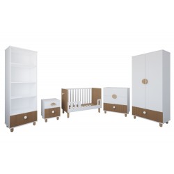 Białe łóżeczko LOFT 2w1 120×60 z barierką i opcją tapczanika – bezpieczne łóżeczko dziecięce