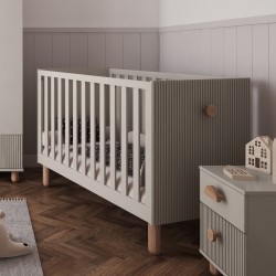 Kaszmirowe łóżeczko LOFT 2w1 120×60 z barierką i opcją tapczanika – bezpieczne łóżeczko dziecięce