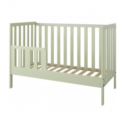 Łóżeczko niemowlęce 2w1 BAMBI 120x60 bez szuflady z barierką Mięta