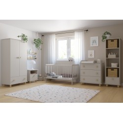 Łóżeczko 2w1 LUMI Kaszmir bez szuflady + barierka gratis