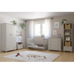 Łóżeczko 2w1 LUMI Kaszmir bez szuflady + barierka gratis