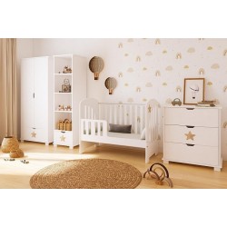 Łóżeczko niemowlęce STAR 2w1 120x60 + barierka – tapczanik, barierka gratis