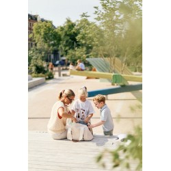 Childhome Torba do wózka Mommy Club Signature Teddy White