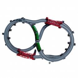 WOOPIE Nowoczesna Kolejka Elektryczna Tor XXL Lokomotywa Cargo Zestaw 128 el.