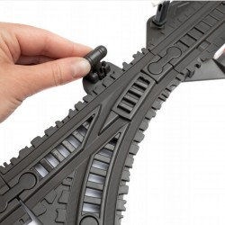 WOOPIE Elektryczna Kolejka Tor Retro Ciuchcia Lokomotywa + 2 Wagony – Zestaw 76 el.