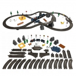 WOOPIE Kolejka Elektryczna Lokomotywa Towarowa Tor XXL 90 el.