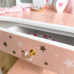 WOOPIE GREEN Drewniana Toaletka z Lustrem i Akcesoriami