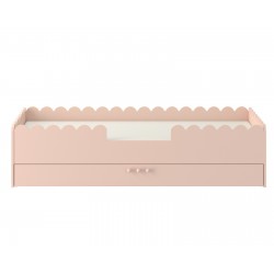 Łóżko dziecięce 80x160 Montessori z szufladą – łóżko podłogowe dla dzieci vintage rose