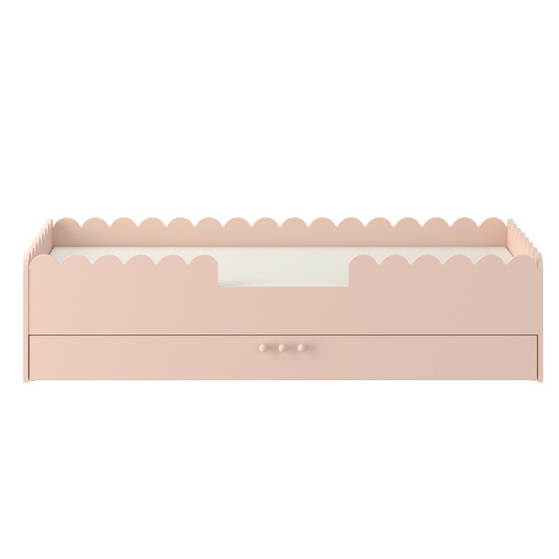 Łóżko dziecięce 80x160 Montessori z szufladą – łóżko podłogowe dla dzieci vintage rose