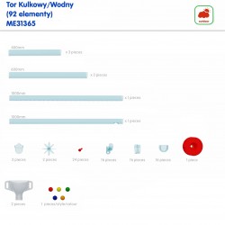 MATSERKIDZ Zestaw do Budowy Toru Wodnego 92el.
