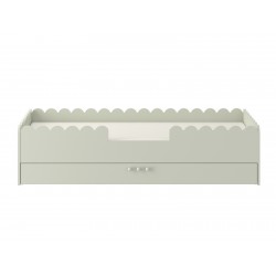 Łóżko dziecięce 80x160 Montessori z szufladą – łóżko podłogowe dla dzieci sage