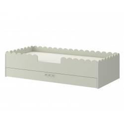 Łóżko dziecięce 80x160 Montessori z szufladą – łóżko podłogowe dla dzieci sage