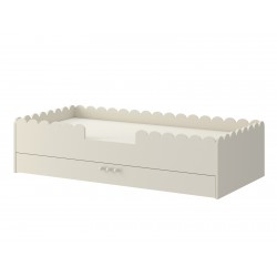 Łóżko dziecięce 80x160 Montessori z szufladą – łóżko podłogowe dla dzieci latte