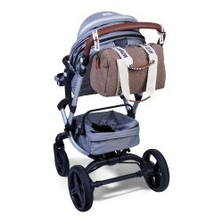 Childhome Torba do wózka Mommy Club Signature Teddy Soft brown