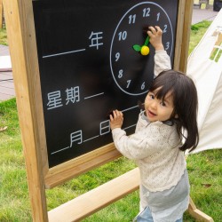 CLASSIC WORLD EDU Tablica Manipulacyjna Kredowa 2w1 Nauka Czasu i Pogody