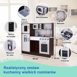 TOOKY TOY Kuchnia Drewniana Nowoczesna Akcesoria