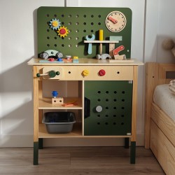 WOOPIE GREEN Drewniany Warsztat STEM Zestaw z Narzędziami