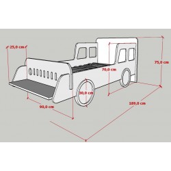 Łóżko samochód dla dziecka – auto motoryzacyjne - wymiary