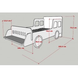 Łóżko samochód dla dziecka – auto motoryzacyjne - wymiary