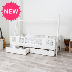 Białe łóżko tipi dla dzieci