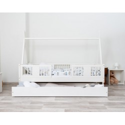 Białe łóżko tipi dla dzieci