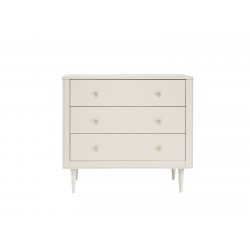 Komoda dziecięca 3 szuflady Pinio Petite – drewniana komoda do pokoju dziecka szampańska