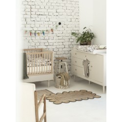 Łóżeczko dziecięce Pinio PETITE 120×60 cm – tapczanik 2w1, drewniane, regulowane